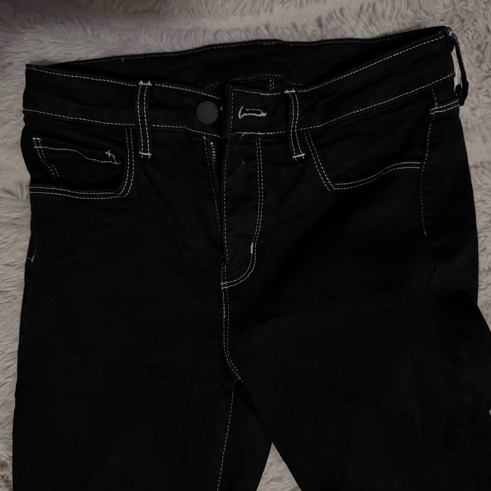 L’AGENCE Skinny Jeans – Black w/ Contrast Stitchq